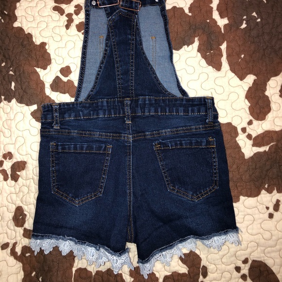 SoHo Blue - Jean Overall Shorts - Picture 2 of 3